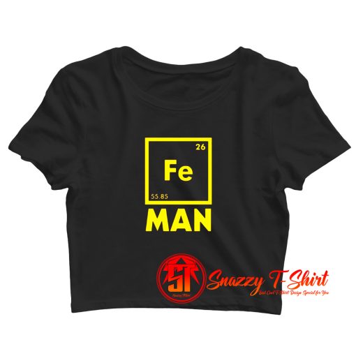 Science Periodic Fe Iron Crop Top Shirt