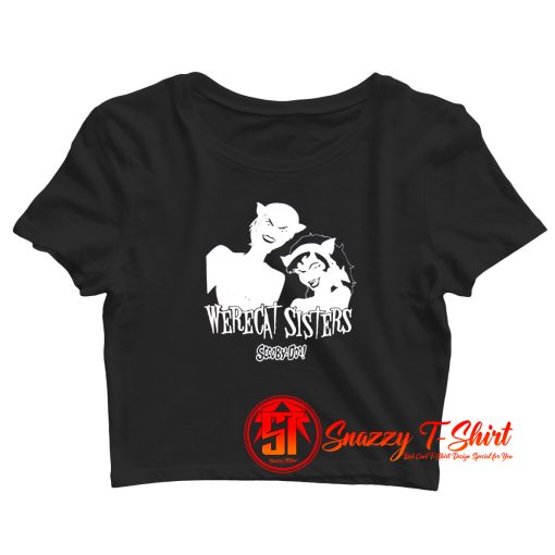 Scooby Doo On Zombie Werecat Sisters Crop Top Shirt