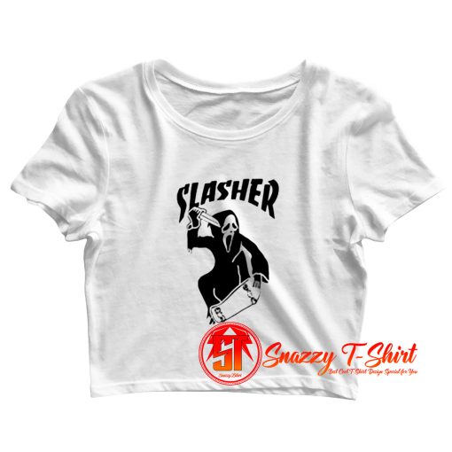 Scream Slasher Vintage Crop Top Shirt