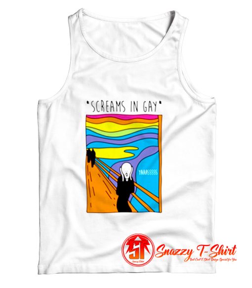 Screams In Gay Edvard Munch Parody Tank Top