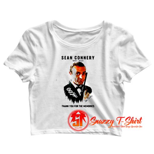 Sean Connery 007 1930 2020 Signature Crop Top Shirt