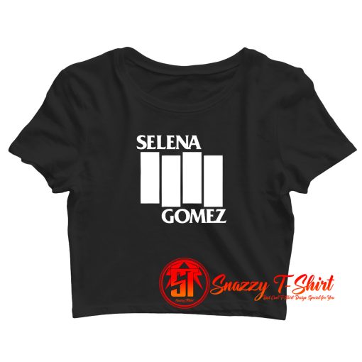 Selena Black Flag Crop Top Shirt