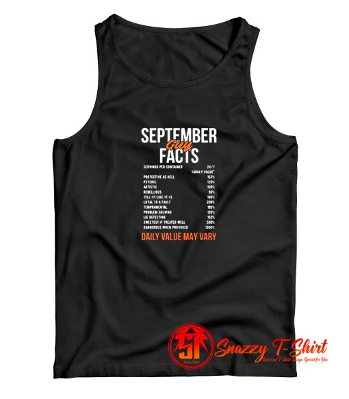 September Guy Facts Tank Top