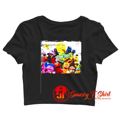 Sesame Street TV Show Poster Crop Top Shirt