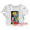 Sexy Pop Art Warhol Lichtenstein Comic Book Crop Top Shirt