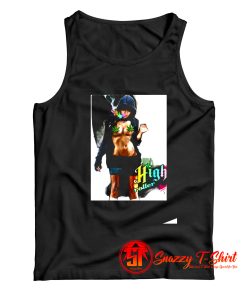 Sexy Weed Girl Smoking Pot Drug Tank Top