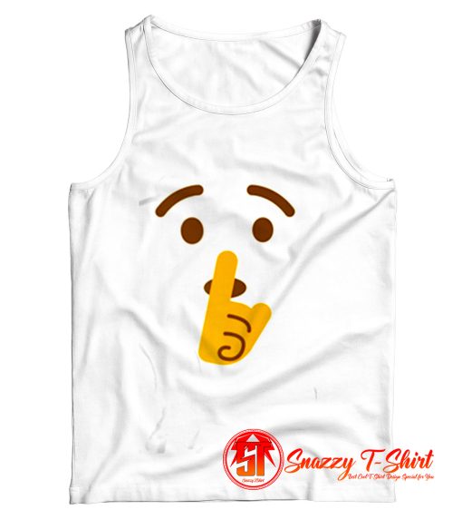 Shh Shushing Face Emoji Tank Top