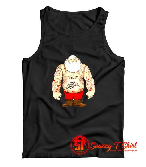 Shirtless Santa Covered In Tattoos For Christmas Tank Top