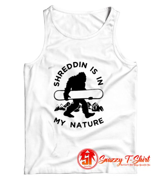 Shreddin Ape Man Snowboarder Tank Top