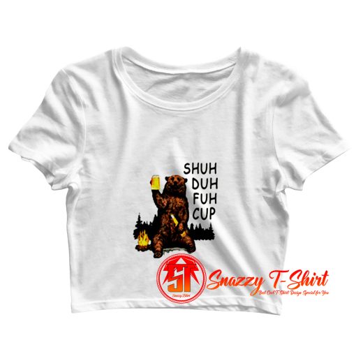 Shuh Duh Fuh Cup Bear Drinking Crop Top Shirt