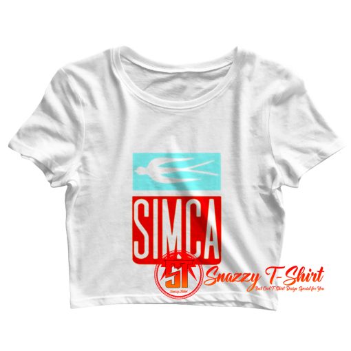 Simca Logo French Car Maker Crop Top Shirt