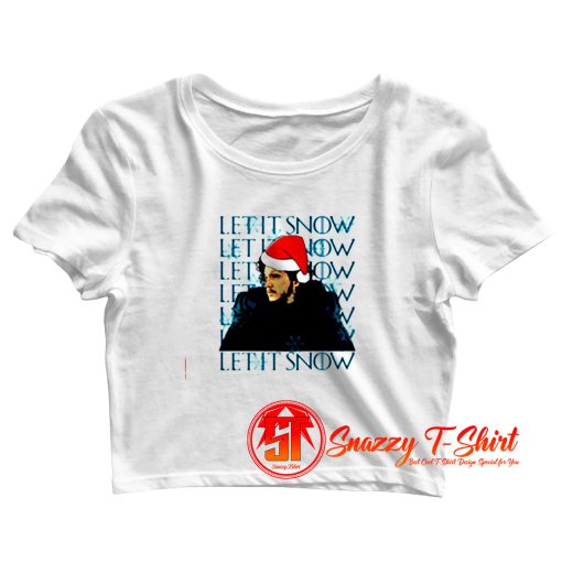 Simply Southern Youth Let It Snow Crop Top Shirt