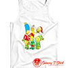 Simpsons Christmas Family and Homer With Beer Tank Top