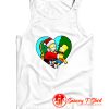 Simpsons Christmas Homer Santa and Bart Tank Top