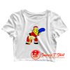 Simpsons Christmas Homer and Marge Dancing Crop Top Shirt