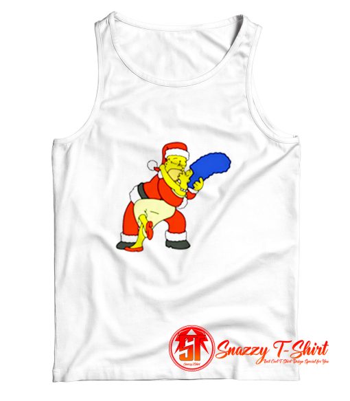 Simpsons Christmas Homer and Marge Dancing Tank Top