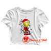 Simpsons Christmas Lisa Simpson Elf Crop Top Shirt