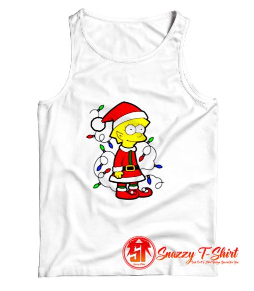 Simpsons Christmas Lisa Simpson Elf Tank Top