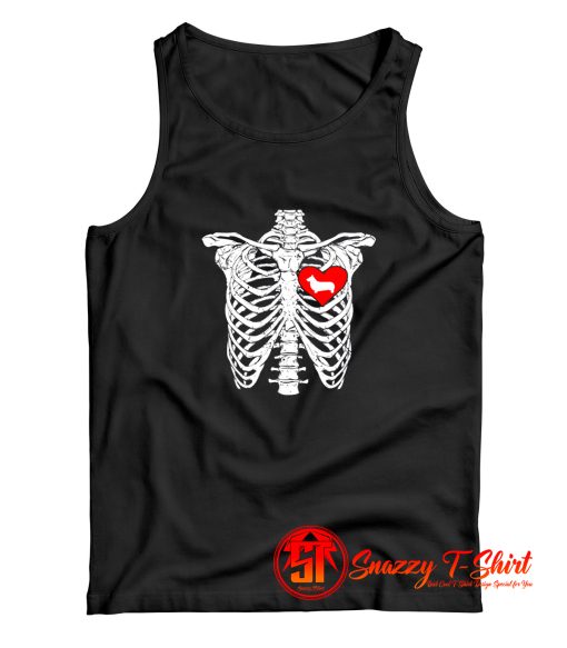 Skeleton Rib Cage Pembroke Welsh Corgi Dog Tank Top