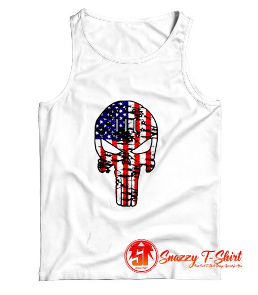 Skull American Flag Tank Top