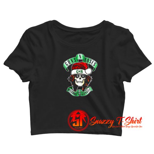 Skull Santa Guns N Roses Christmas Crop Top Shirt