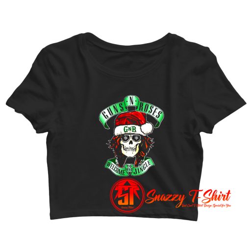 Skull Santa Guns N Roses Crop Top Shirt