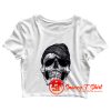 Skull With Beanie Hat Style Crop Top Shirt