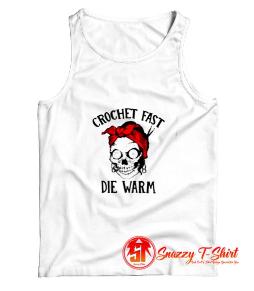 Skull crochet fast die warm Tank Top