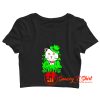 Slainte Irish Cat Cheers Good Health St Paddys Day Crop Top Shirt