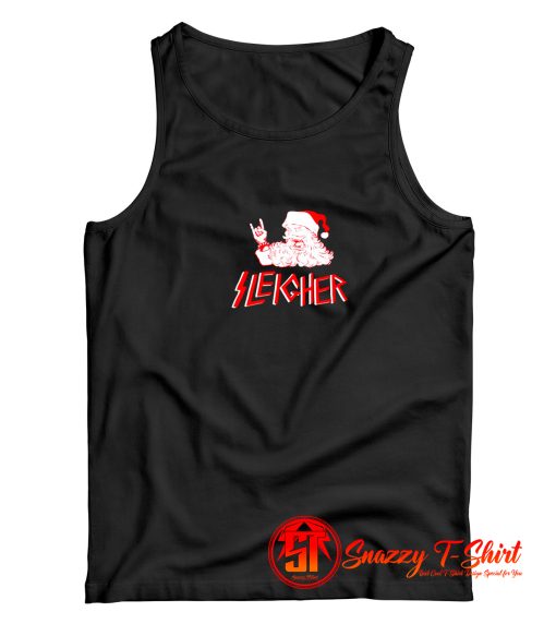 Sleigher Santa Heavy Metal Christmas Tank Top