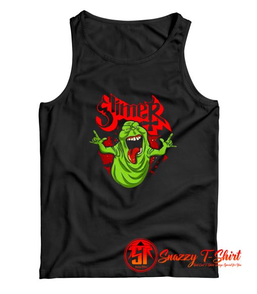 Slimer Ghostbusters Heavy Metal Parody Tank Top