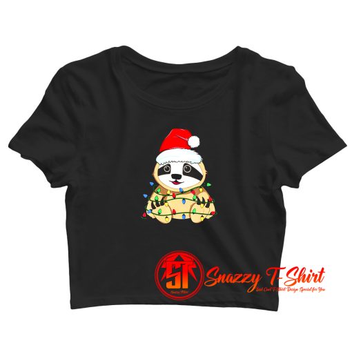 Sloth Christmas Crop Top Shirt