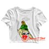 Sloth Piggyback Turtle And Snail Slow Down Crop Top Shirt