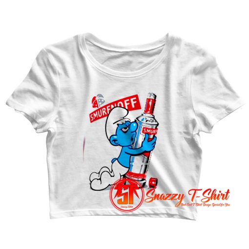 Smurfnoff Vodka Crop Top Shirt