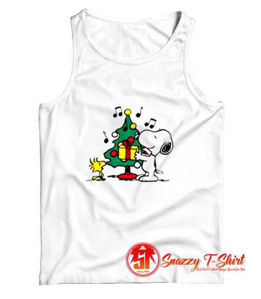 Snoopy And Woodstock Christmas Tree The Peanuts Movie Tank Top