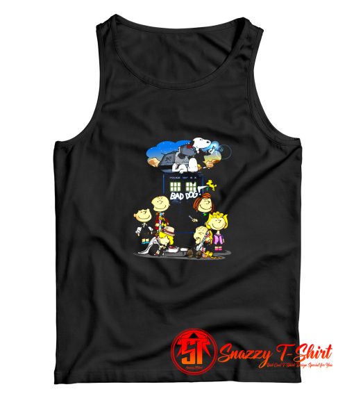 Snoopy Bad Dog Doctor Who Mashup Christmas Tank Top