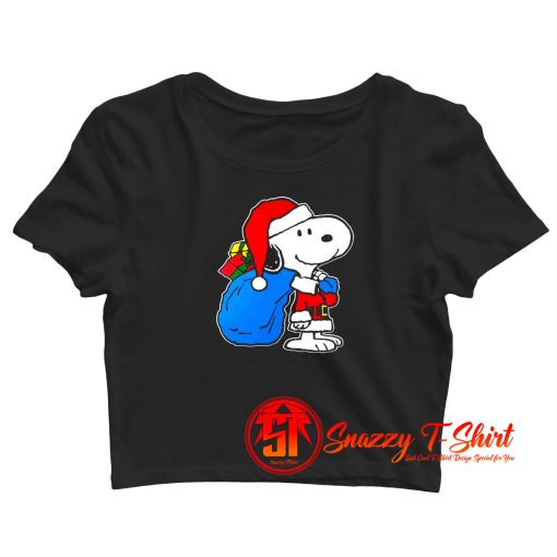 Snoopy Christmas Funny Snoopy Christmas Crop Top Shirt