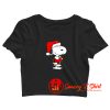 Snoopy Christmas Santa Xmas Crop Top Shirt