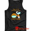 Snoopy Face Mask Joe Cool This Is My Quarantine O Ween Costume Tank Top