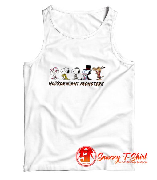 Snoopy Gank Horror Night Monsters Halloween Tank Top