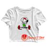 Snoopy Gym Gifts For Adults Funny Snoopy Crop Top Shirt