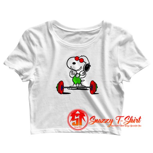 Snoopy Gym Gifts For Adults Funny Snoopy Crop Top Shirt