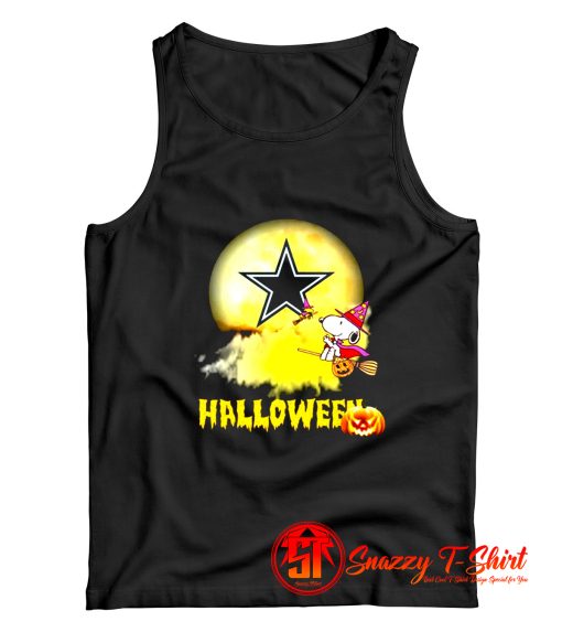 Snoopy Halloween Flying Dallas Cowboys Tank Top