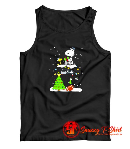 Snoopy Merry Christmas NFL Seahawks Tank Top