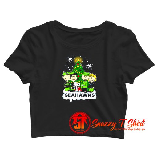 Snoopy Peanuts Seattle Seahawks Christmas Crop Top Shirt