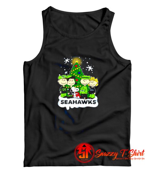 Snoopy Peanuts Seattle Seahawks Christmas Tank Top