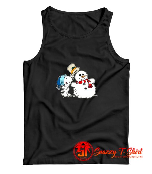 Snoopy Peanuts Snowman Christmas Tank Top