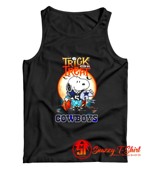 Snoopy Trick Or Treat Dallas Cowboys Halloween Tank Top