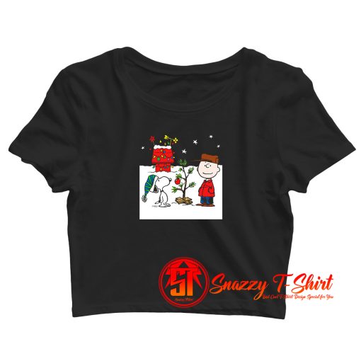 Snoopy and Charlie Brown Christmas Crop Top Shirt