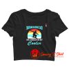 Snowboarding Dad Crop Top Shirt